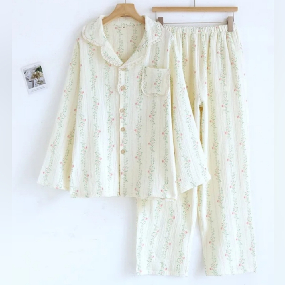 NWT 100% Muslin Cotton Handmade Pajamas - XL